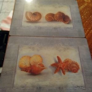 Sherry Loehr Pimpernel sea shell placemats 12x16